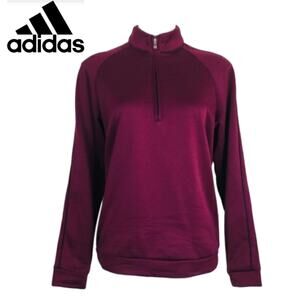 Adidas Golf ClimaLite Burgundy Quarter Zip Pullover Size Small/Medium